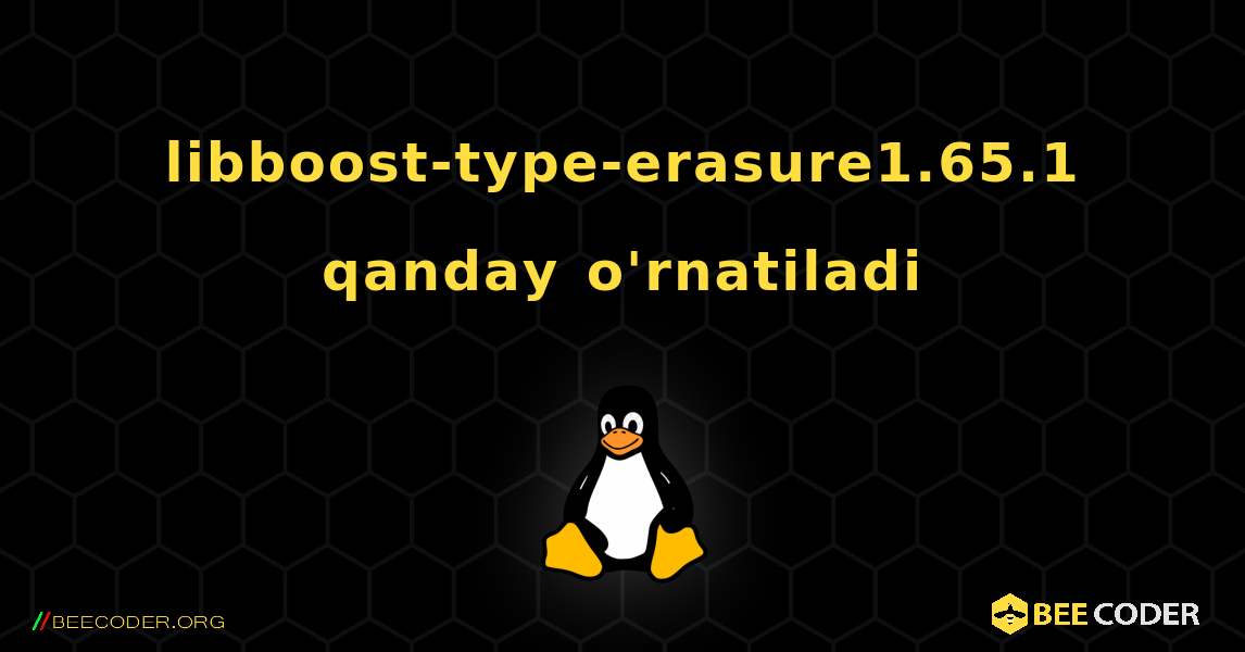 libboost-type-erasure1.65.1  qanday o'rnatiladi. Linux