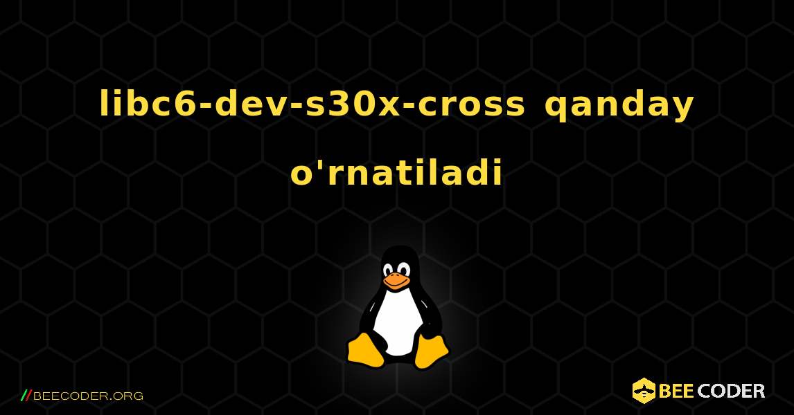 libc6-dev-s30x-cross  qanday o'rnatiladi. Linux