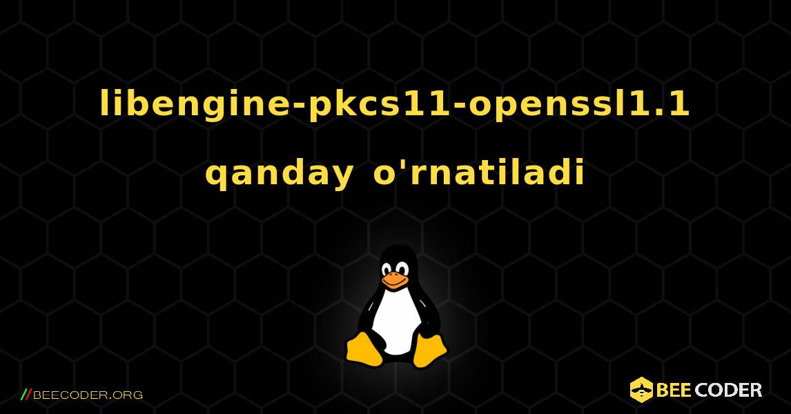 libengine-pkcs11-openssl1.1  qanday o'rnatiladi. Linux