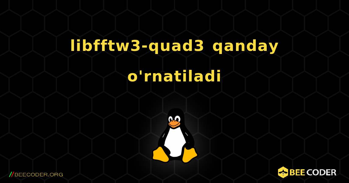 libfftw3-quad3  qanday o'rnatiladi. Linux
