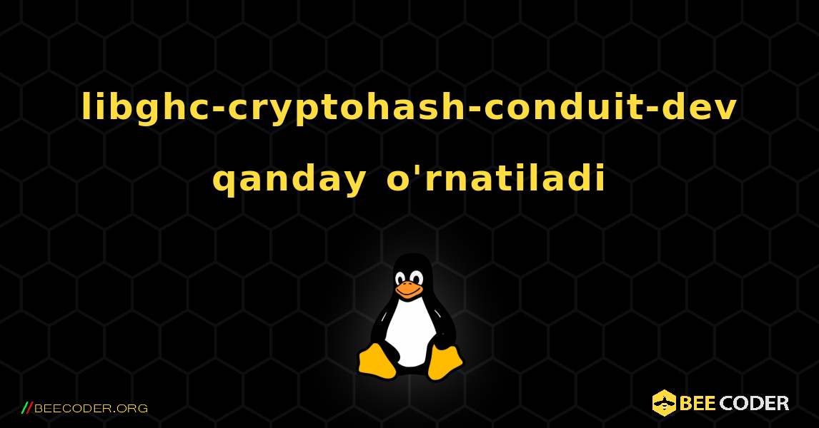 libghc-cryptohash-conduit-dev  qanday o'rnatiladi. Linux