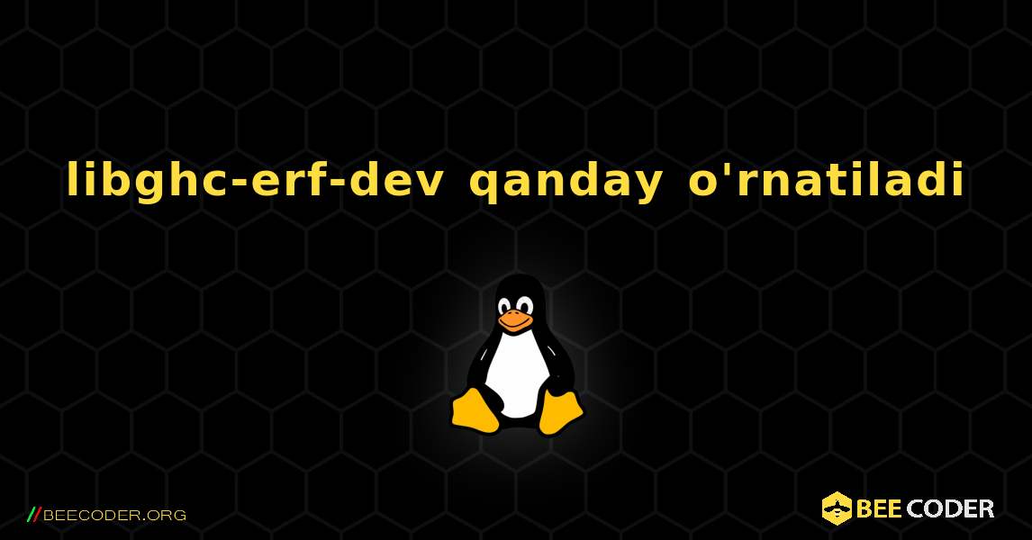 libghc-erf-dev  qanday o'rnatiladi. Linux