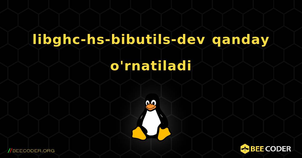 libghc-hs-bibutils-dev  qanday o'rnatiladi. Linux