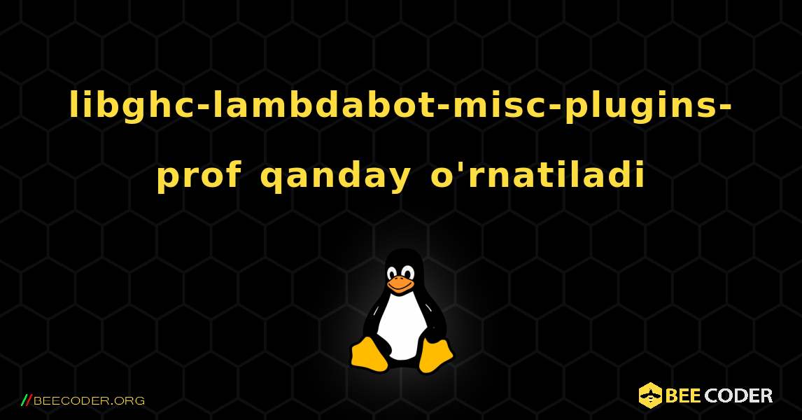 libghc-lambdabot-misc-plugins-prof  qanday o'rnatiladi. Linux
