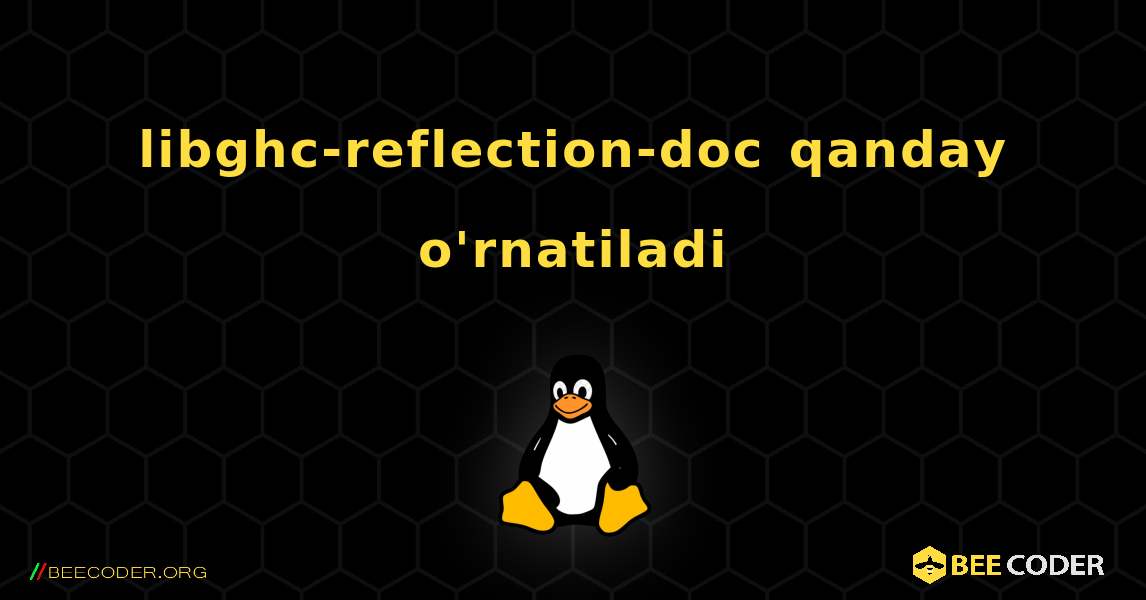 libghc-reflection-doc  qanday o'rnatiladi. Linux