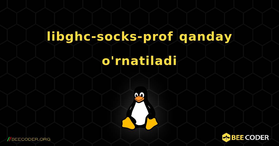 libghc-socks-prof  qanday o'rnatiladi. Linux
