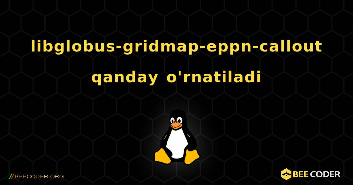 libglobus-gridmap-eppn-callout  qanday o'rnatiladi. Linux