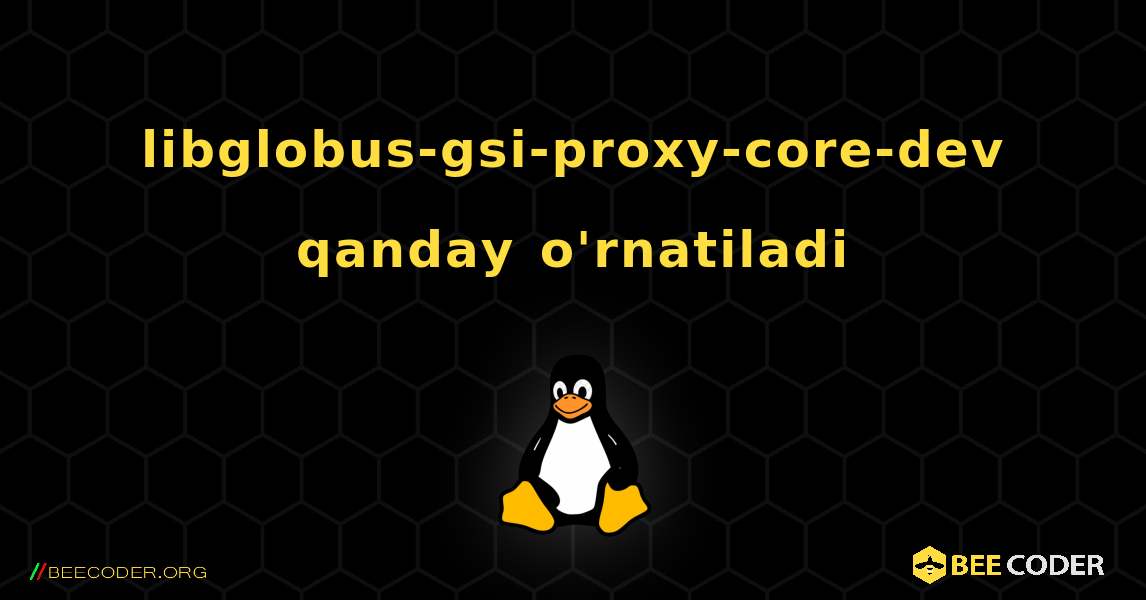libglobus-gsi-proxy-core-dev  qanday o'rnatiladi. Linux