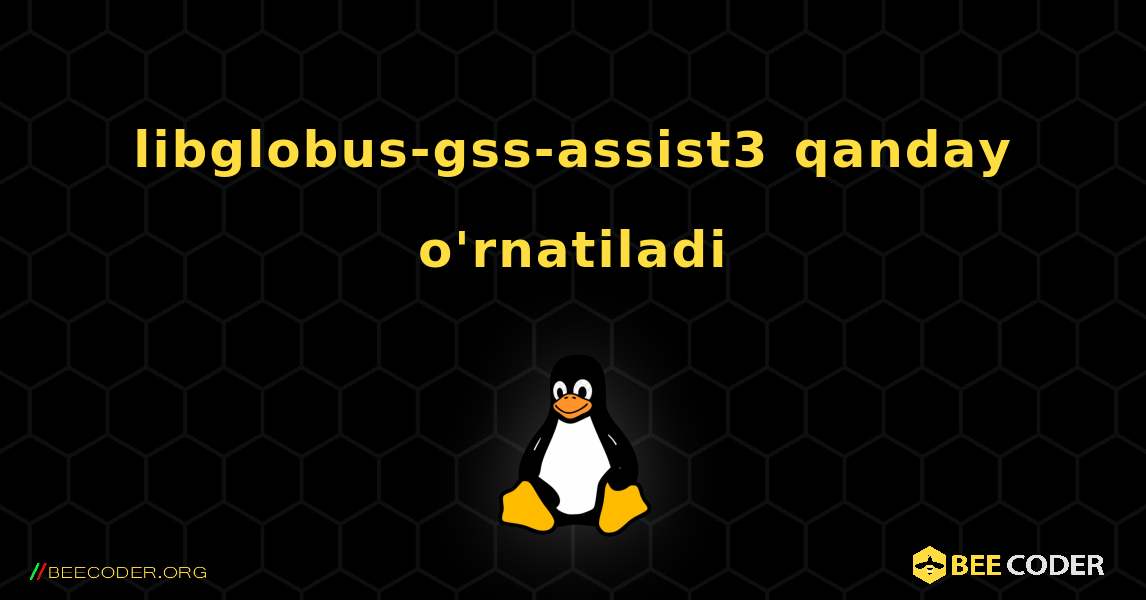 libglobus-gss-assist3  qanday o'rnatiladi. Linux