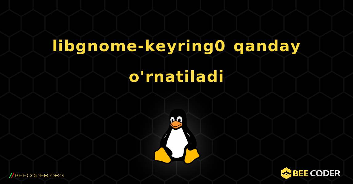 libgnome-keyring0  qanday o'rnatiladi. Linux
