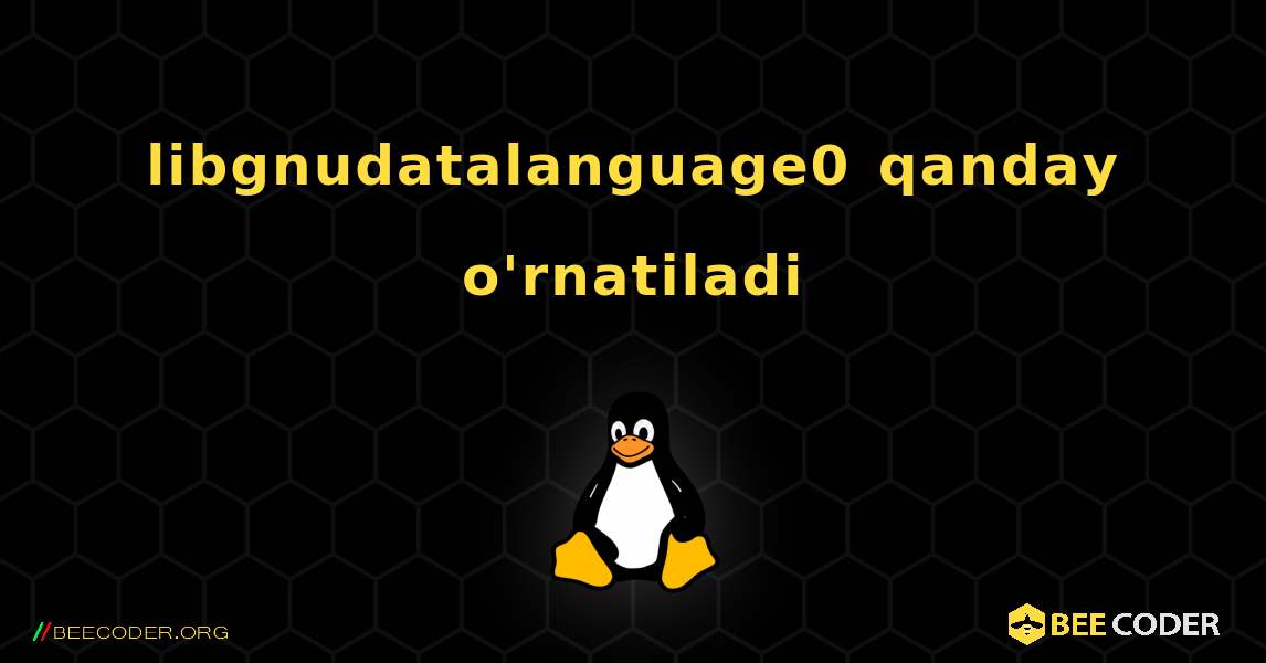 libgnudatalanguage0  qanday o'rnatiladi. Linux