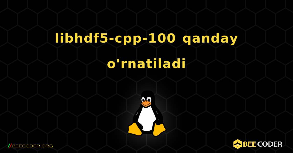 libhdf5-cpp-100  qanday o'rnatiladi. Linux