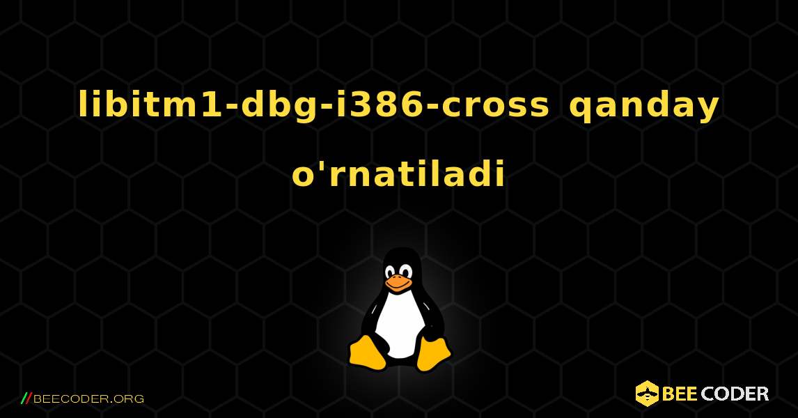 libitm1-dbg-i386-cross  qanday o'rnatiladi. Linux