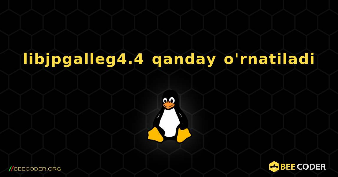libjpgalleg4.4  qanday o'rnatiladi. Linux