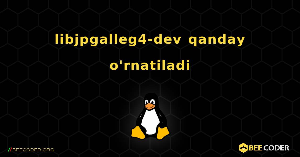 libjpgalleg4-dev  qanday o'rnatiladi. Linux