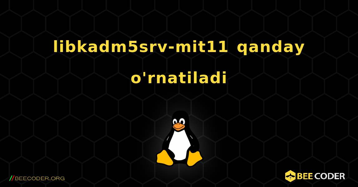 libkadm5srv-mit11  qanday o'rnatiladi. Linux