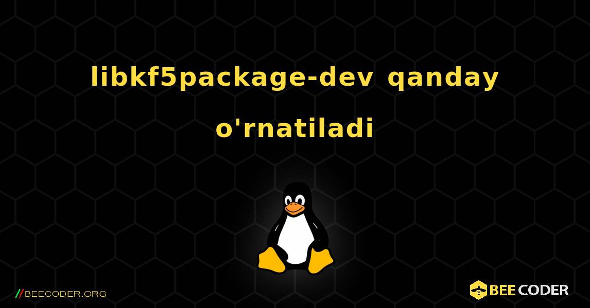 libkf5package-dev  qanday o'rnatiladi. Linux