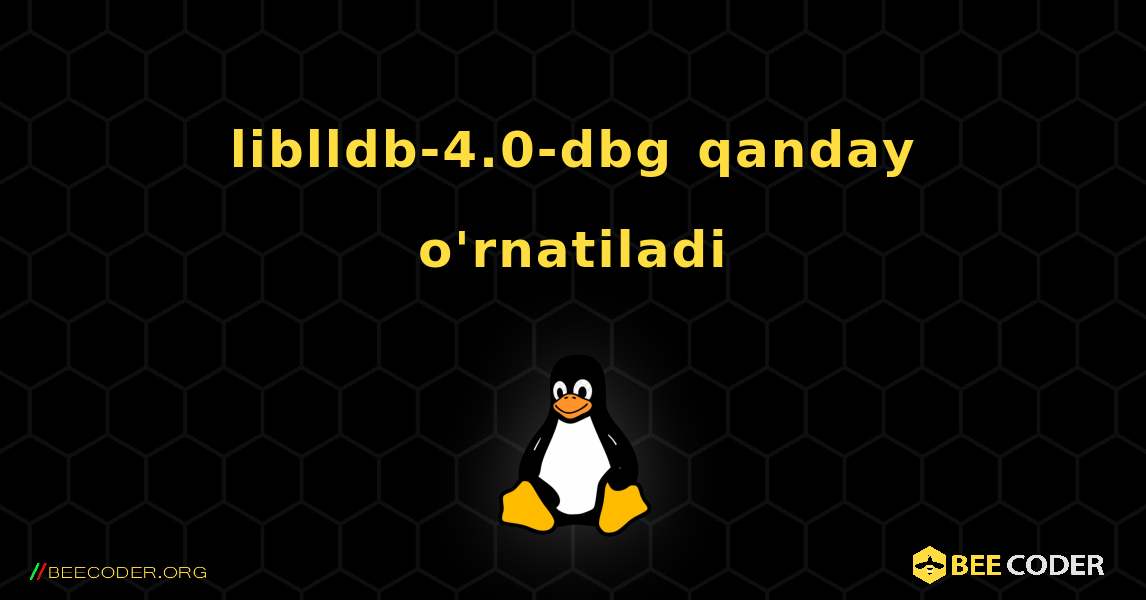 liblldb-4.0-dbg  qanday o'rnatiladi. Linux