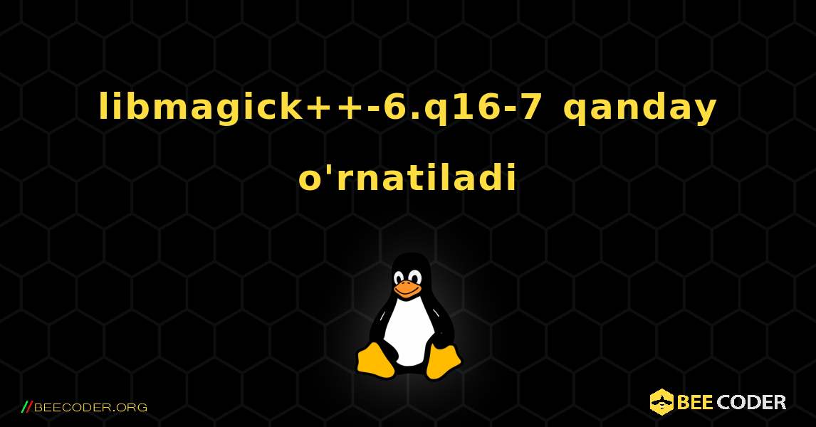 libmagick++-6.q16-7  qanday o'rnatiladi. Linux