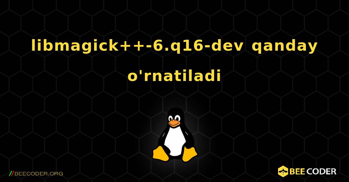 libmagick++-6.q16-dev  qanday o'rnatiladi. Linux