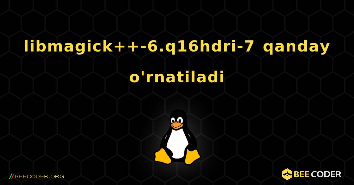 libmagick++-6.q16hdri-7  qanday o'rnatiladi. Linux
