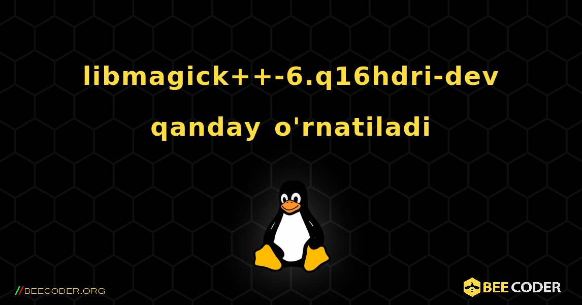 libmagick++-6.q16hdri-dev  qanday o'rnatiladi. Linux