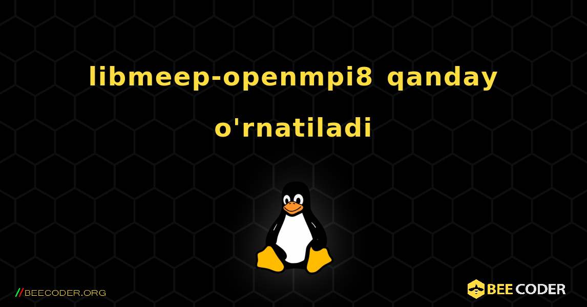 libmeep-openmpi8  qanday o'rnatiladi. Linux