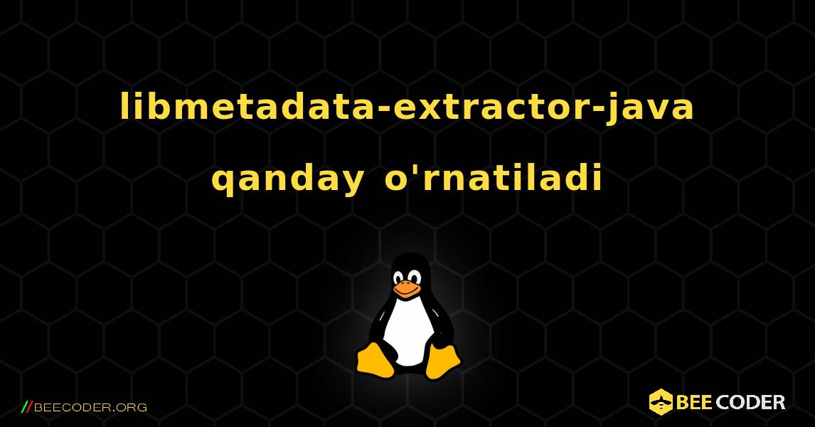 libmetadata-extractor-java  qanday o'rnatiladi. Linux