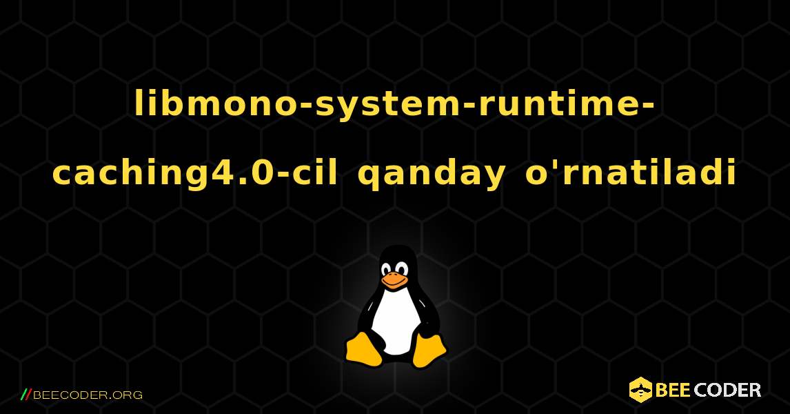 libmono-system-runtime-caching4.0-cil  qanday o'rnatiladi. Linux