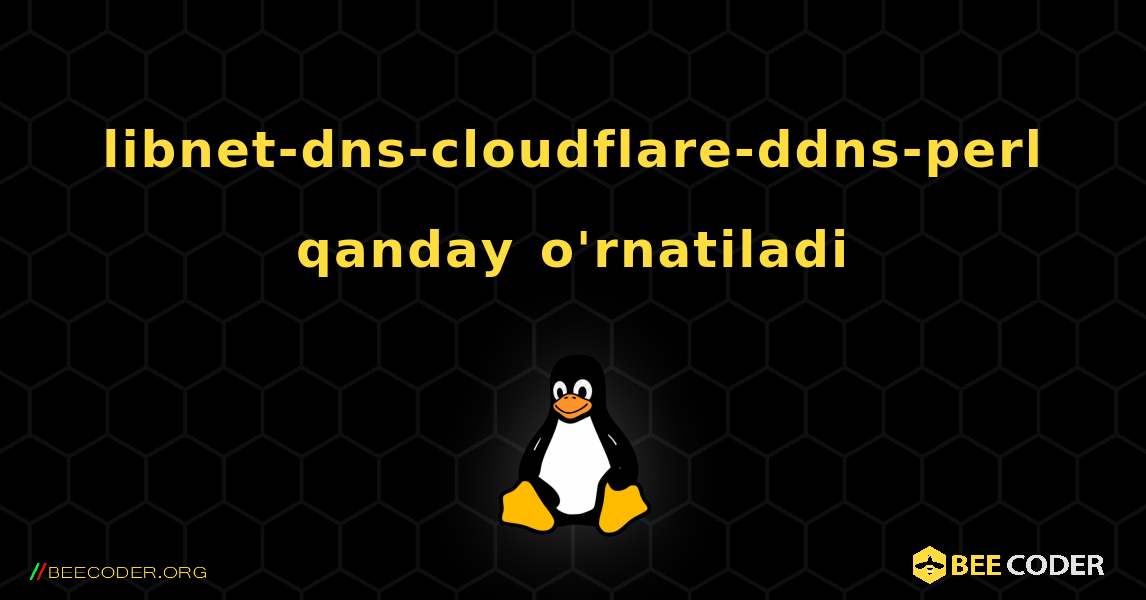 libnet-dns-cloudflare-ddns-perl  qanday o'rnatiladi. Linux