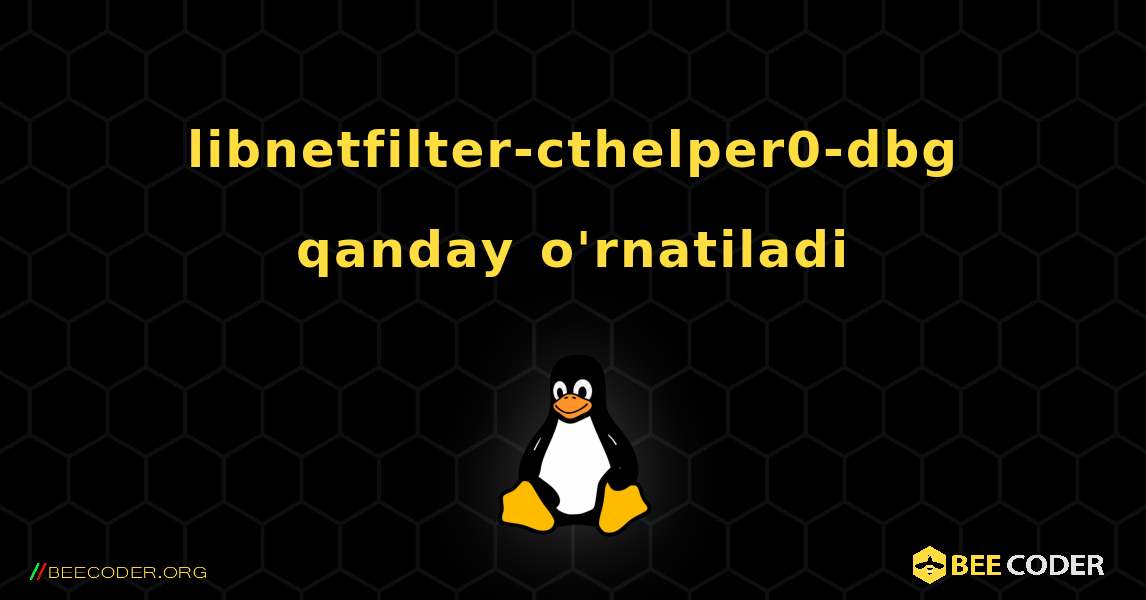 libnetfilter-cthelper0-dbg  qanday o'rnatiladi. Linux