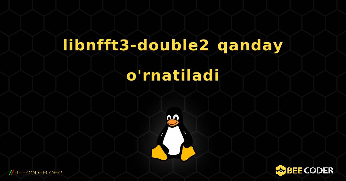 libnfft3-double2  qanday o'rnatiladi. Linux