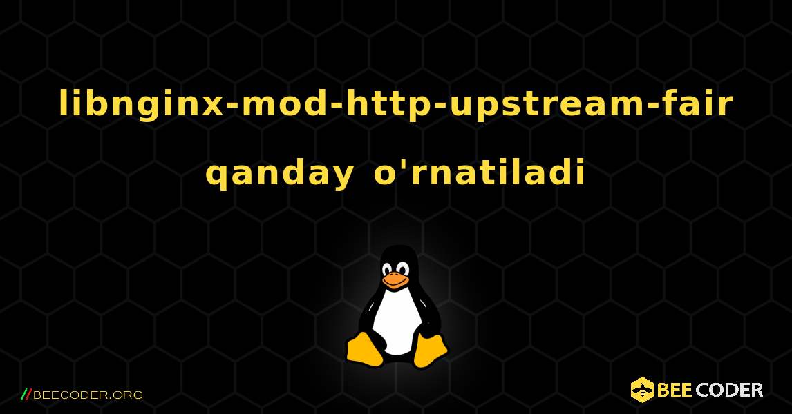 libnginx-mod-http-upstream-fair  qanday o'rnatiladi. Linux