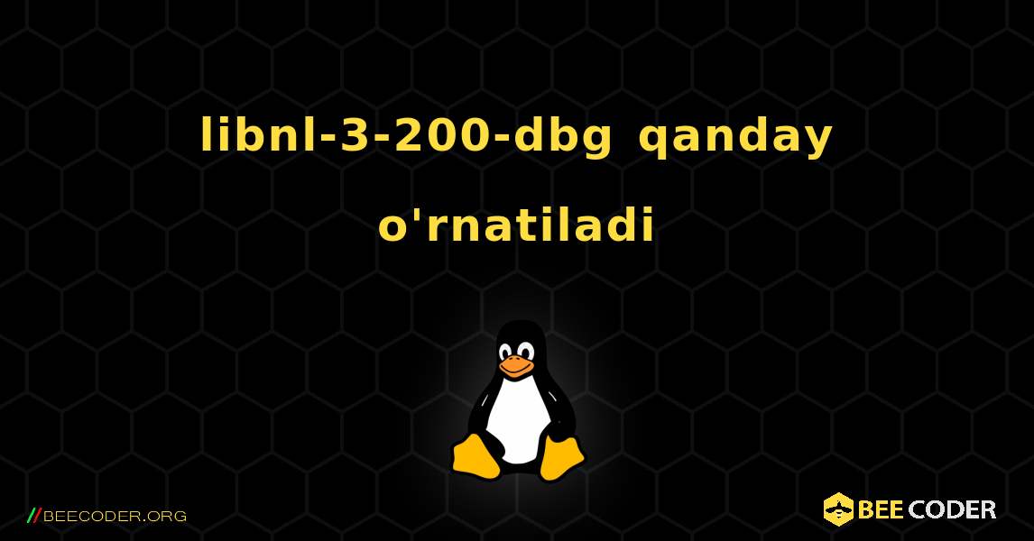 libnl-3-200-dbg  qanday o'rnatiladi. Linux
