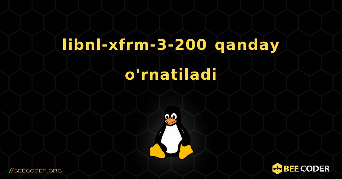 libnl-xfrm-3-200  qanday o'rnatiladi. Linux