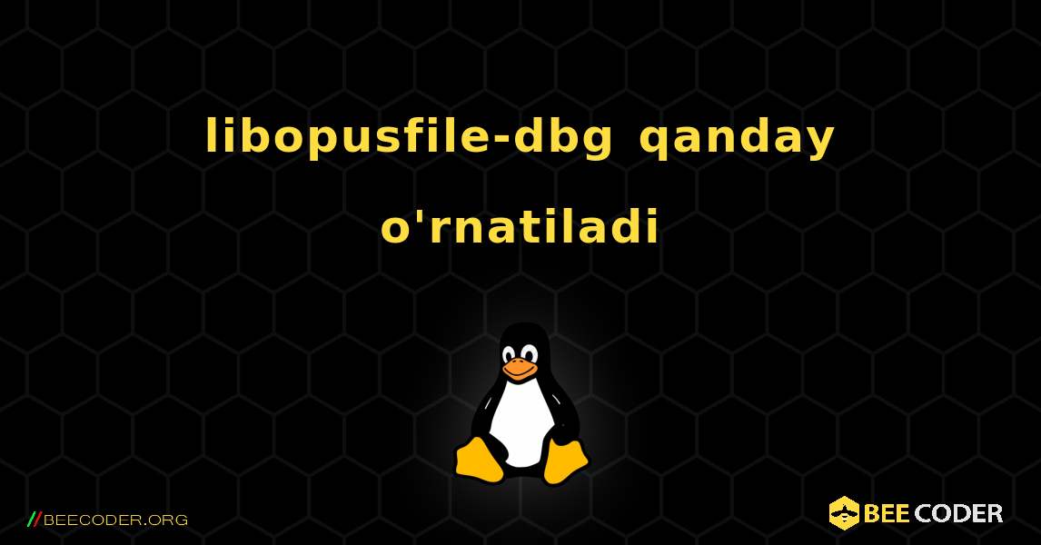 libopusfile-dbg  qanday o'rnatiladi. Linux