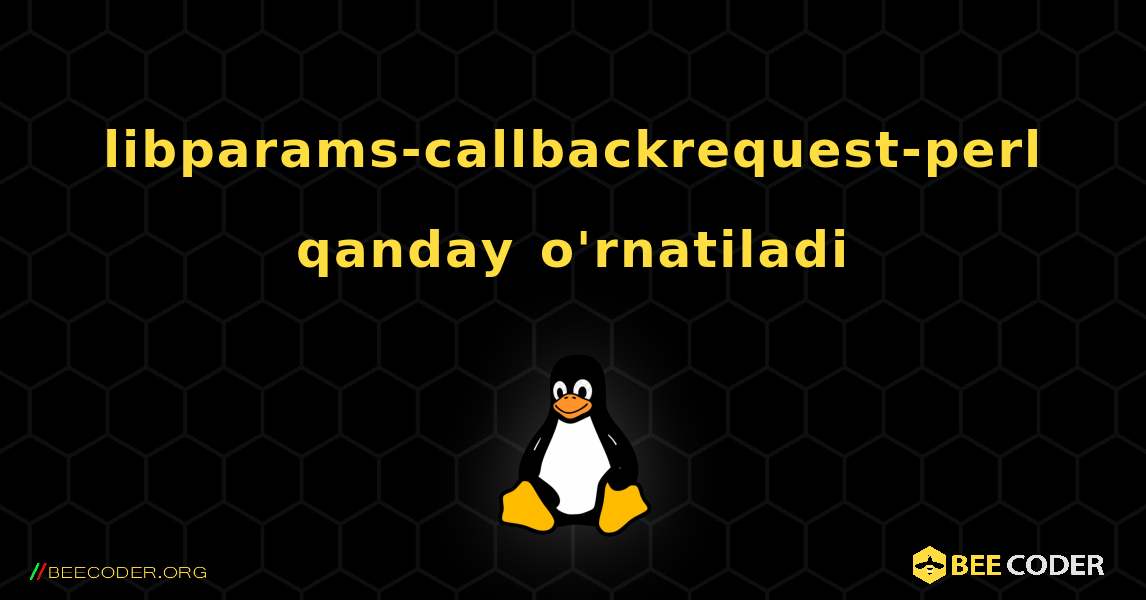 libparams-callbackrequest-perl  qanday o'rnatiladi. Linux