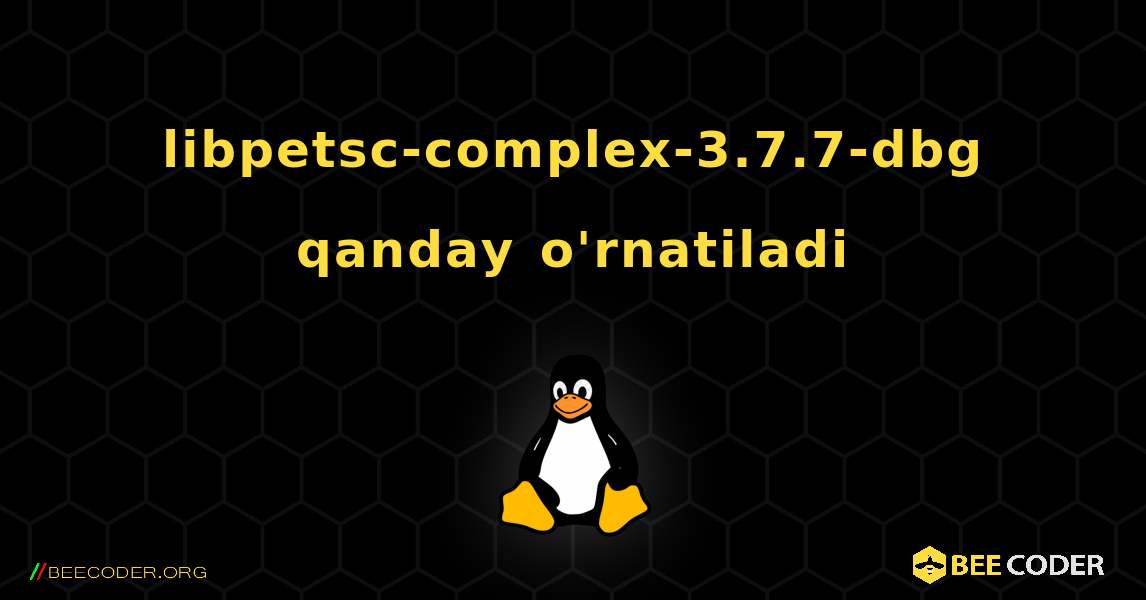 libpetsc-complex-3.7.7-dbg  qanday o'rnatiladi. Linux