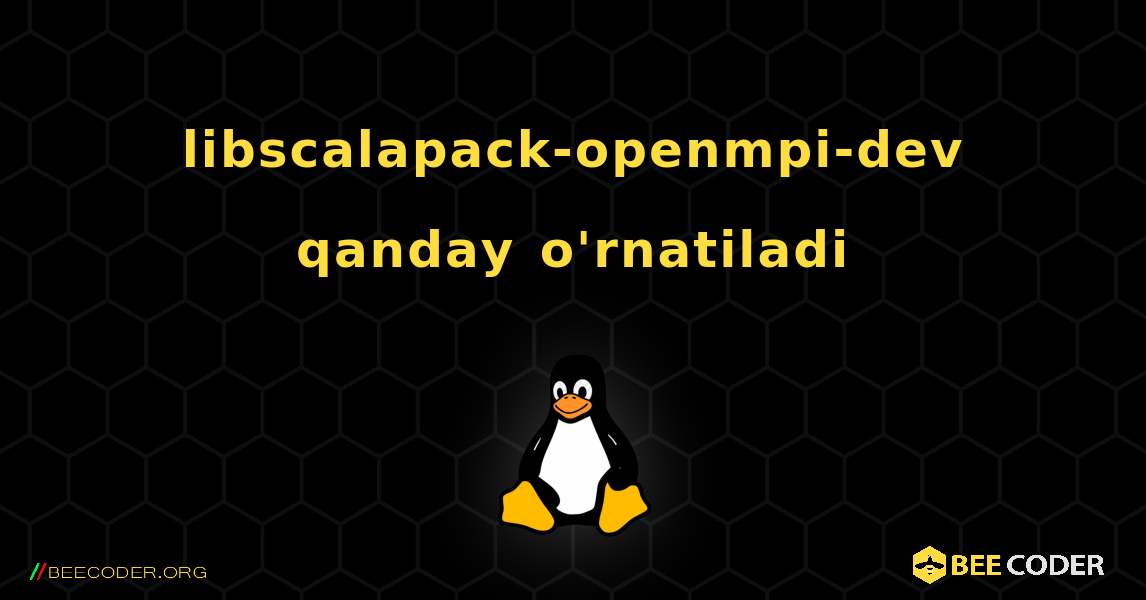libscalapack-openmpi-dev  qanday o'rnatiladi. Linux