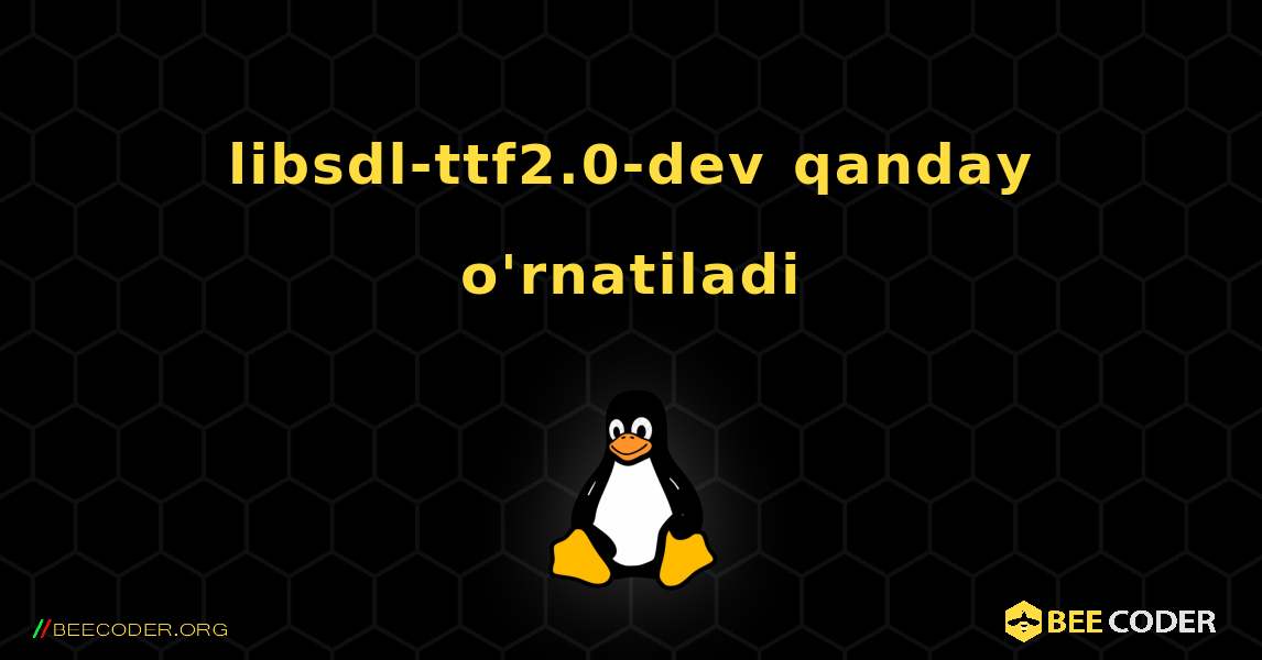 libsdl-ttf2.0-dev  qanday o'rnatiladi. Linux