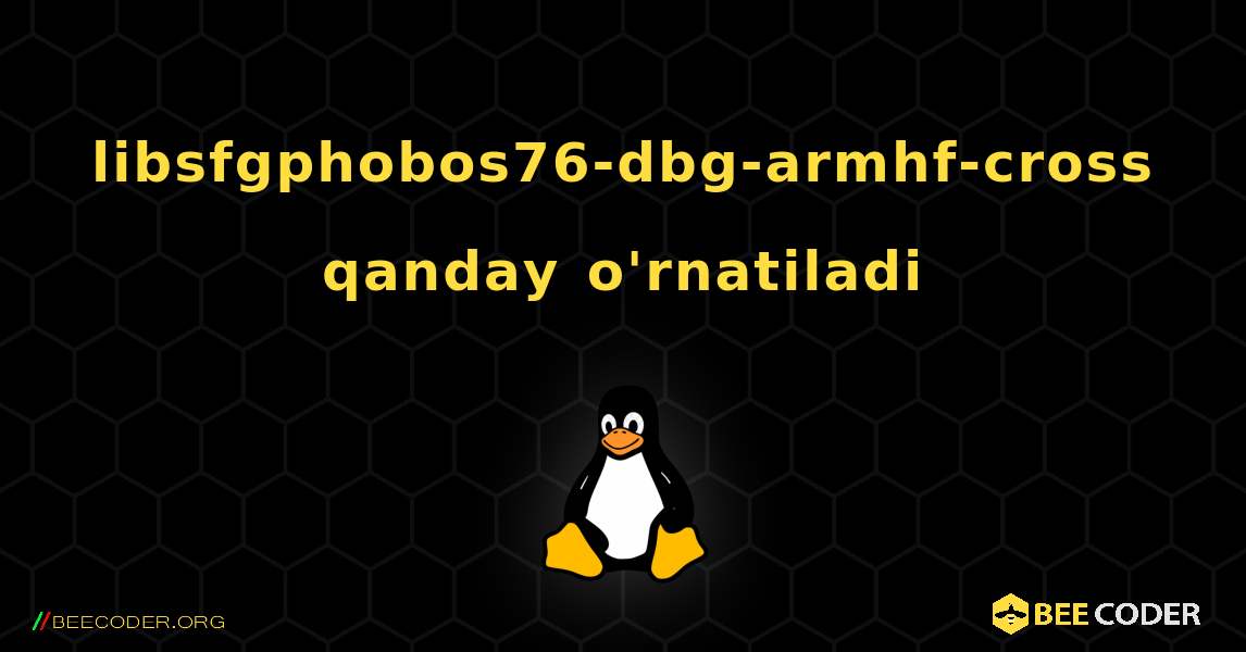 libsfgphobos76-dbg-armhf-cross  qanday o'rnatiladi. Linux