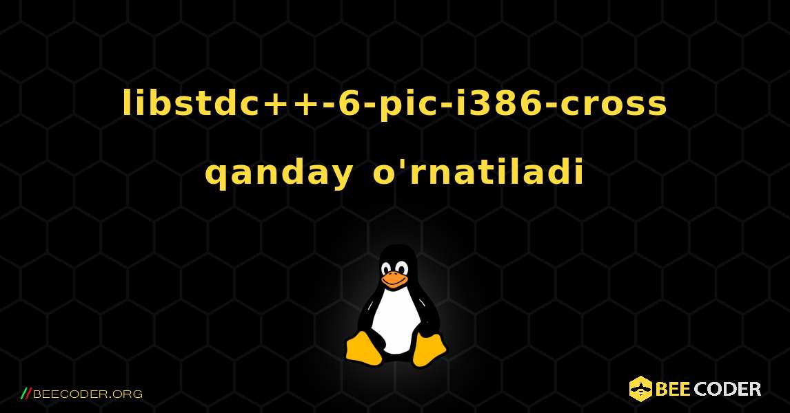 libstdc++-6-pic-i386-cross  qanday o'rnatiladi. Linux
