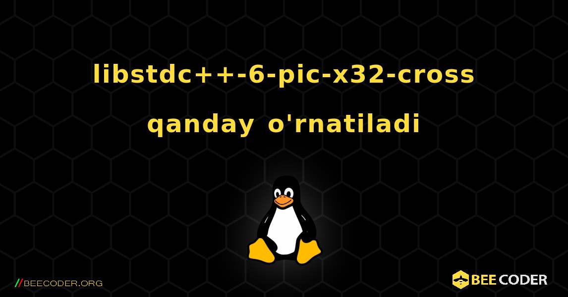 libstdc++-6-pic-x32-cross  qanday o'rnatiladi. Linux