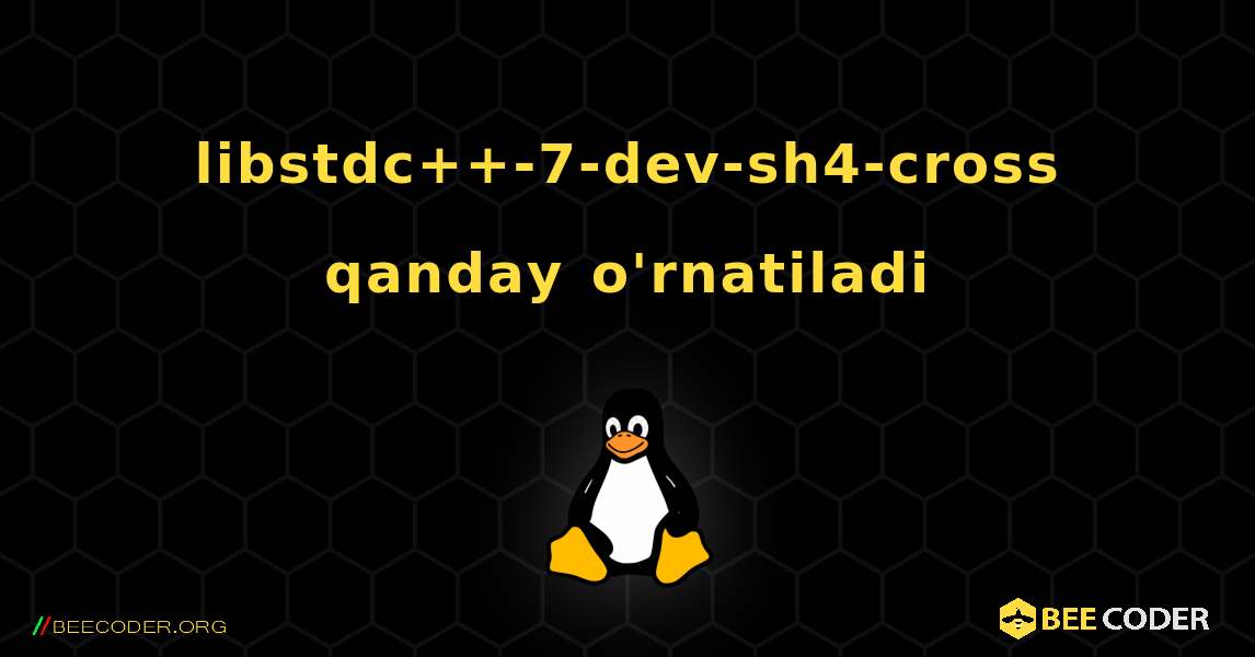 libstdc++-7-dev-sh4-cross  qanday o'rnatiladi. Linux