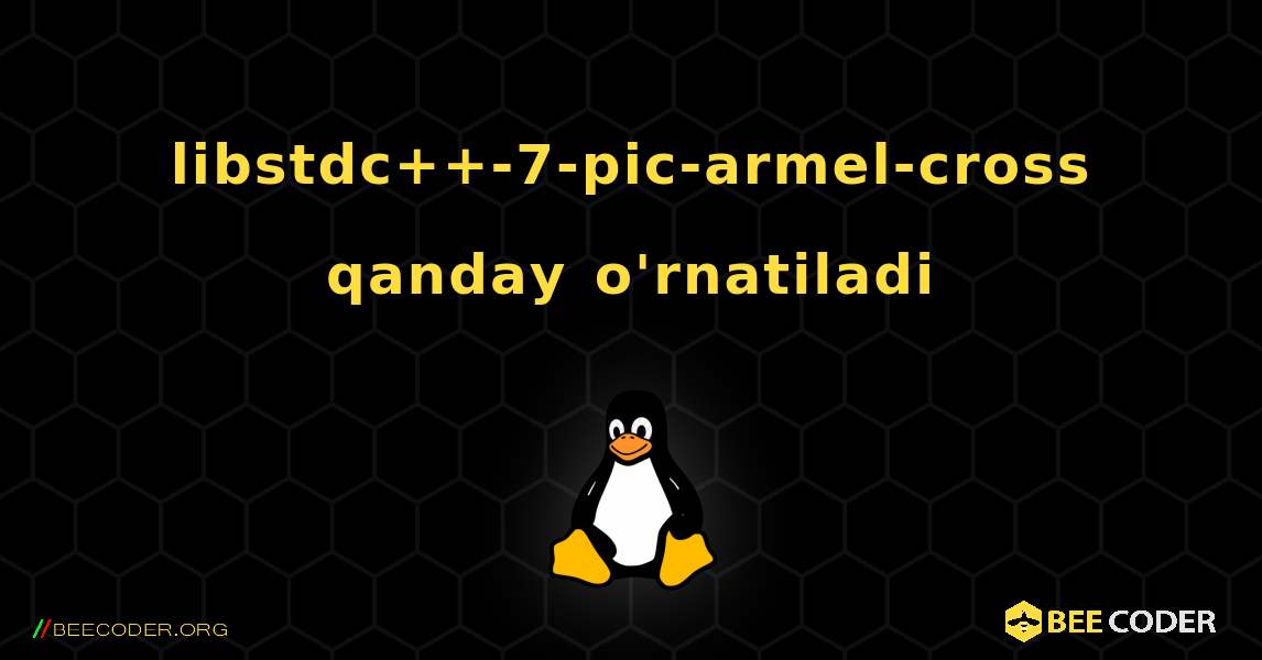 libstdc++-7-pic-armel-cross  qanday o'rnatiladi. Linux