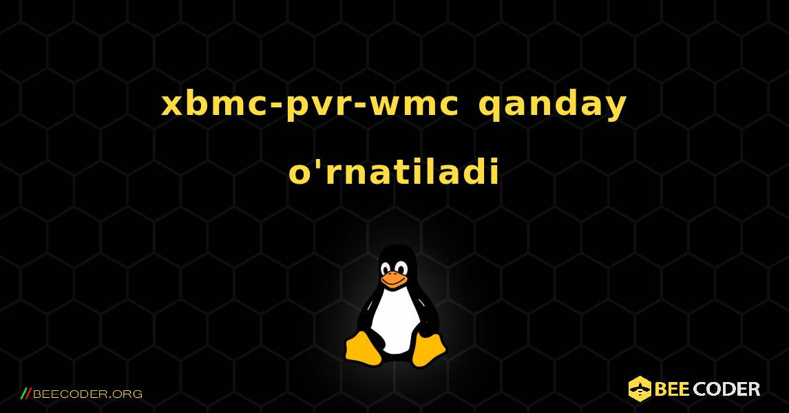 xbmc-pvr-wmc  qanday o'rnatiladi. Linux