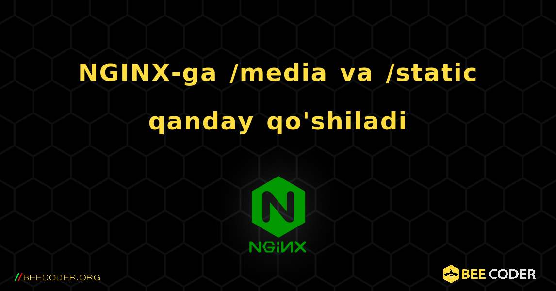 NGINX-ga /media va /static qanday qo'shiladi. NGINX