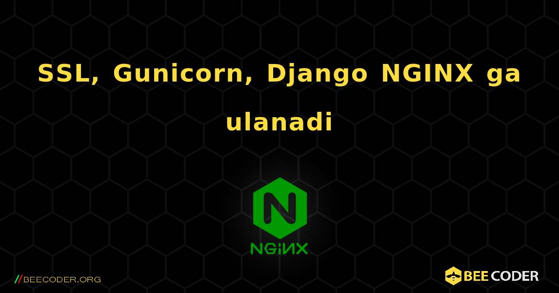 SSL, Gunicorn, Django NGINX ga ulanadi. NGINX