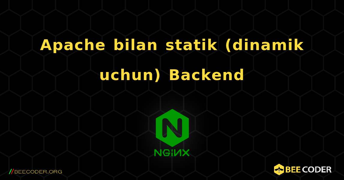 Apache bilan statik (dinamik uchun) Backend. NGINX