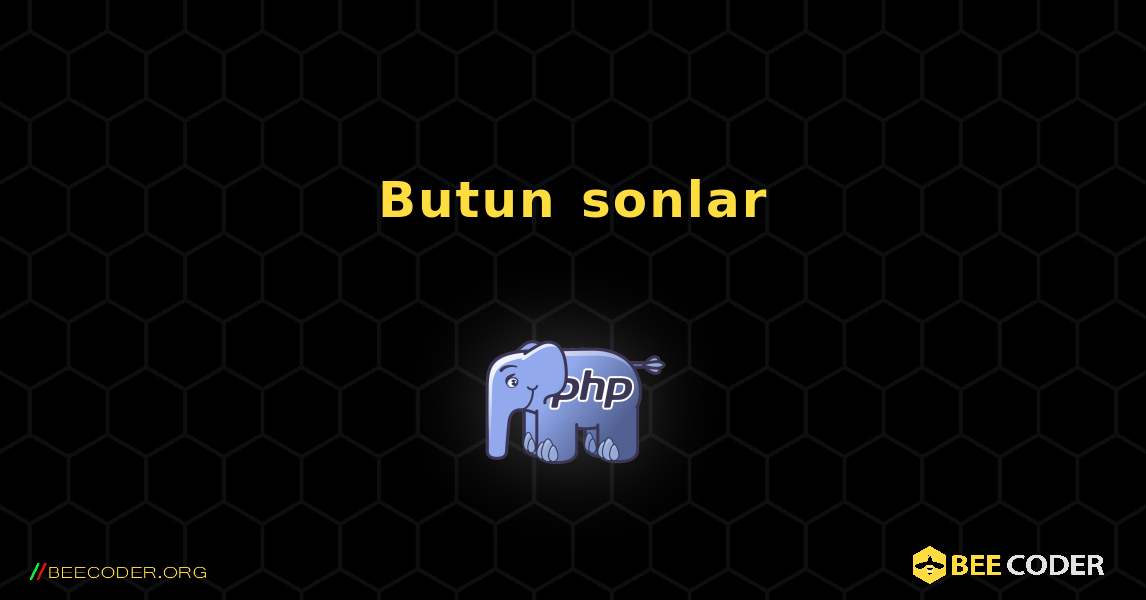 Butun sonlar. PHP